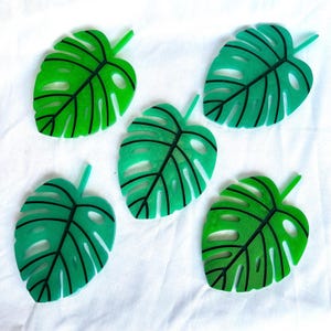 Handmade Resin Tropical Leaf Coaster - Handmade Decor