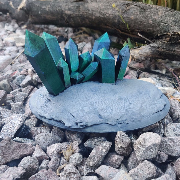 Custom Crystal Rock Base for 3D Printed Dragons - 3D Printed Base for Articulated Dragon Toys