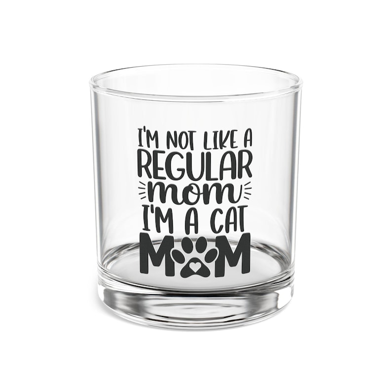 Lustiges Katzenmama Whiskyglas: Neuheit Geschenk für Katzenliebhaber (10oz) Bild 4