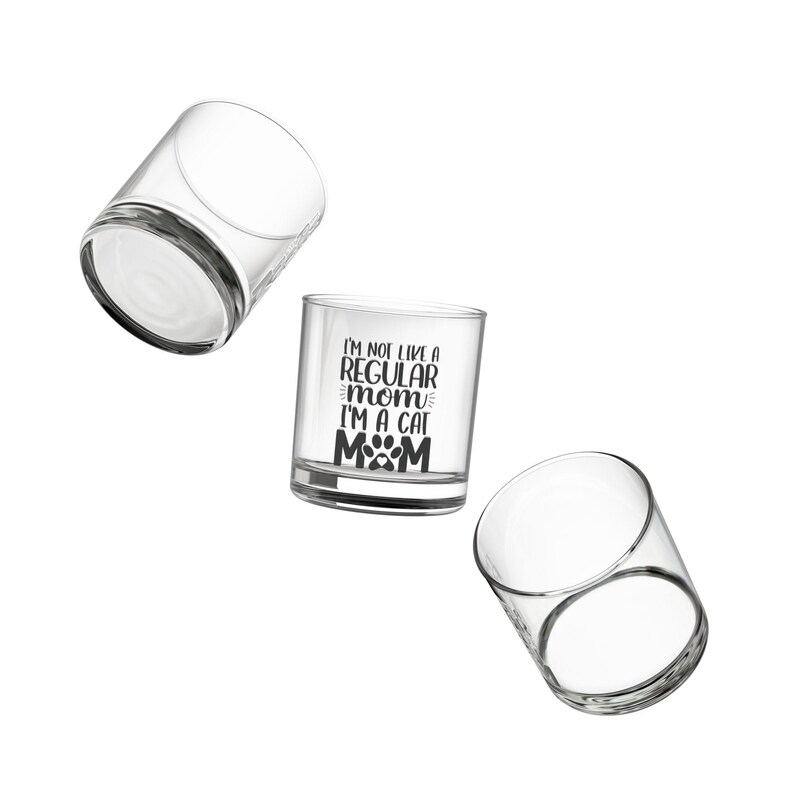 Lustiges Katzenmama Whiskyglas: Neuheit Geschenk für Katzenliebhaber (10oz) Bild 3