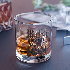 Lustiges Katzenmama Whiskyglas: Neuheit Geschenk für Katzenliebhaber (10oz) Bild 2