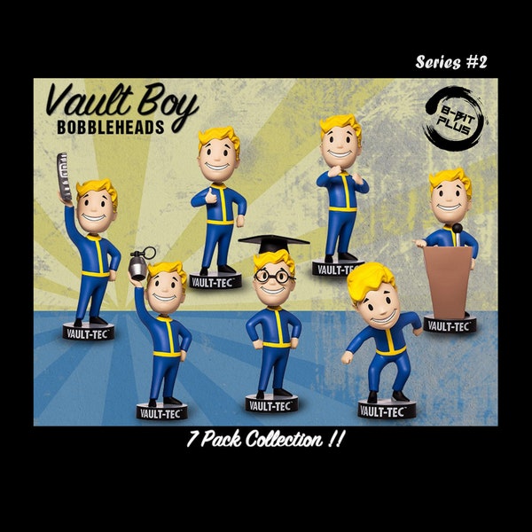 Collection de figurines Vault Boy Fallout Bobblehead - Coffret - [13/15 cm - 5/6 pouces] - Série #2