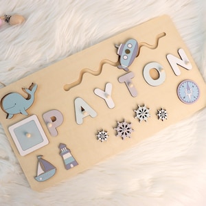 Personalized Wooden Name Puzzle, Wooden Toys For 1 Year Old,Custom Name Puzzle, Personalized Baby Gift 1st birthday, Baby Gifts