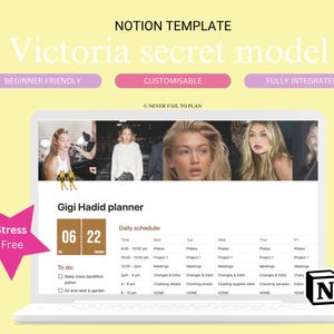 Gigi Hadid notion planner template, Gigi Hadid themed planner, Gigi hadid plan, Gigi hadid calendar, New Gigi Hadid model planner Schedule