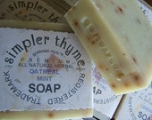 oatmeal mint cold processed soap