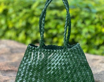 ALTICA Genuine Leather Hand Woven Triple Jump Bamboo Style