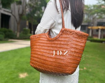ALTICA Genuine Leather Hand Woven Triple Jump Bamboo Style