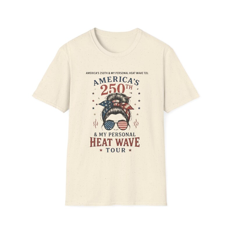 Camiseta de la gira de la ola de calor número 250 de Estados Unidos / Gafas de sol patrióticas Rosie Bandana imagen 7