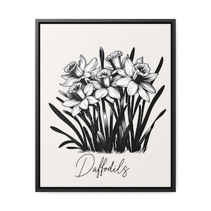 March birth flower, wall art,  personalize