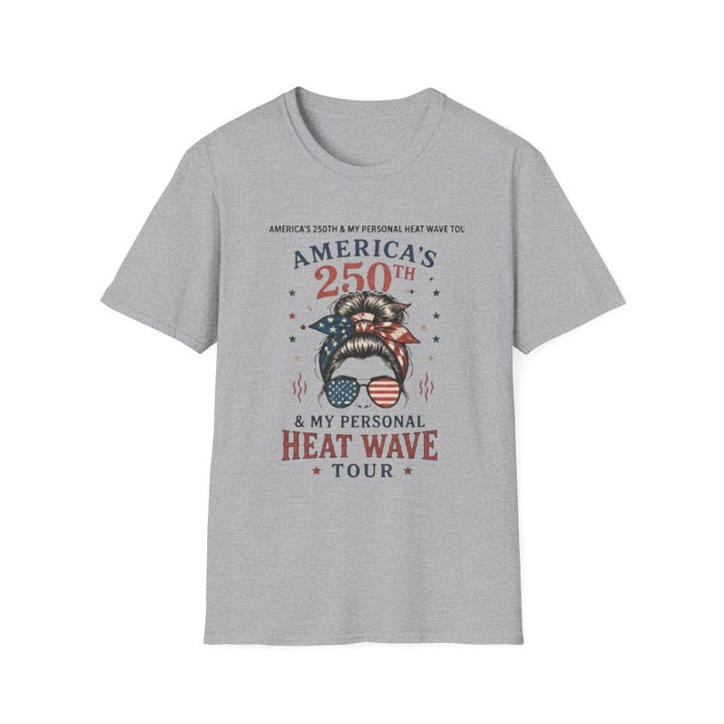 Camiseta de la gira de la ola de calor número 250 de Estados Unidos / Gafas de sol patrióticas Rosie Bandana imagen 6