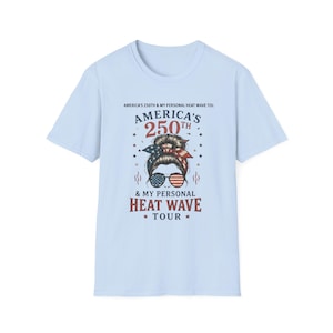 Camiseta de la gira de la ola de calor número 250 de Estados Unidos / Gafas de sol patrióticas Rosie Bandana imagen 8