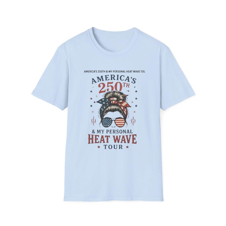 Camiseta de la gira de la ola de calor número 250 de Estados Unidos / Gafas de sol patrióticas Rosie Bandana imagen 8