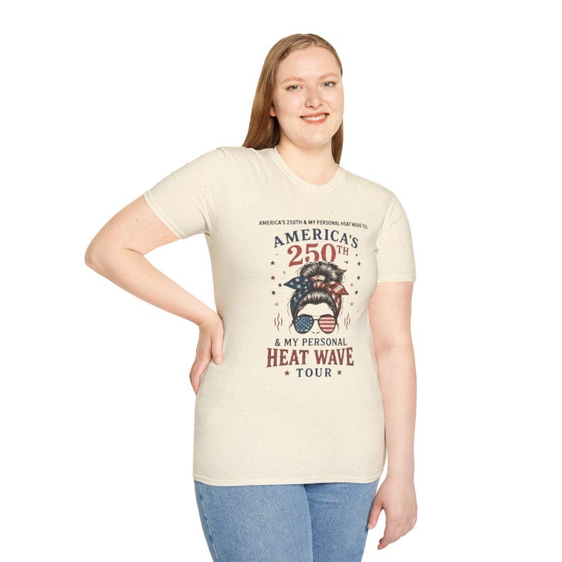 Camiseta de la gira de la ola de calor número 250 de Estados Unidos / Gafas de sol patrióticas Rosie Bandana imagen 4