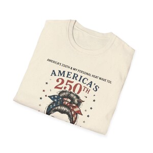 Camiseta de la gira de la ola de calor número 250 de Estados Unidos / Gafas de sol patrióticas Rosie Bandana imagen 3