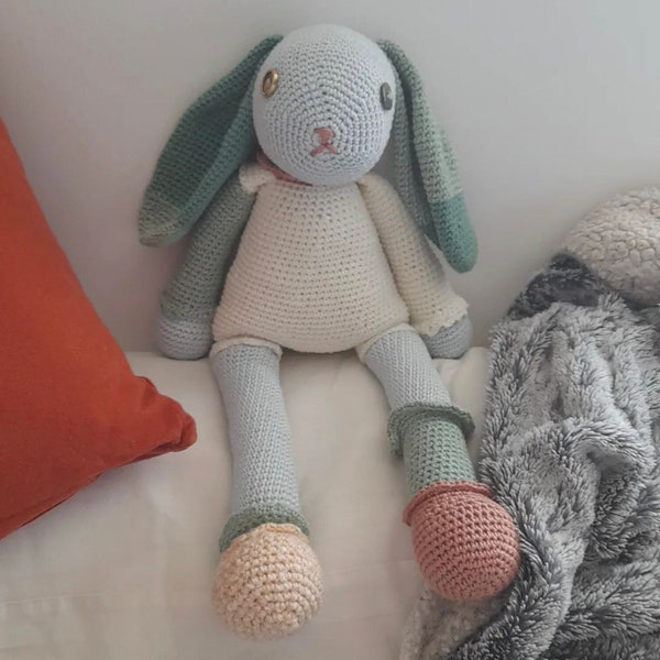 Grand doudou lapin chic