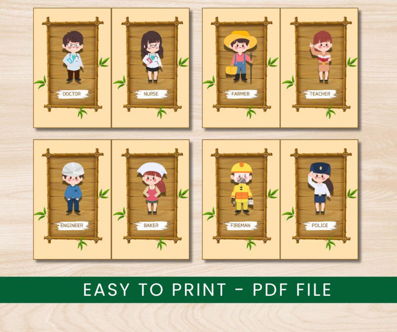 Professions & Occupations Flashcards for Kids – Community Helpers ...