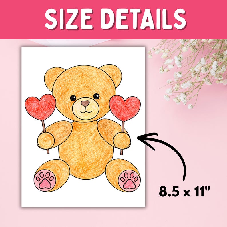 Teddy Bear Valentine Craft Printable | Cut and Paste Preschool Activity ...