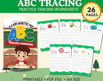 Alphabet Tracing Workbook – 26 Printable “I Know My Letters” Pages for Preschool & Kindergarten