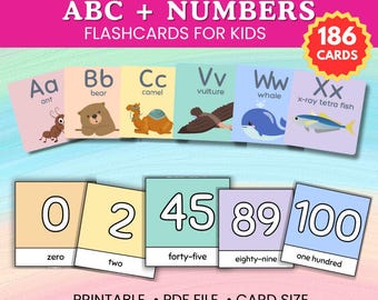 Alphabet Flashcards A-Z – Uppercase and Lowercase Letters – Preschool & Kindergarten Printable, Montessori Learning