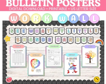 Modello di bacheca per l'aula Work Wall / Risorsa per insegnanti stampabile / Bacheca per l'aula