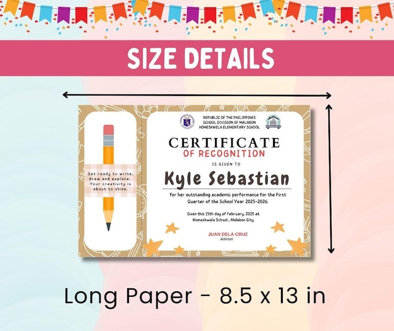 Kids Award Certificate Editable in Canva Certificate of Achievement ...
