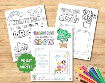 Teacher Appreciation Coloring Pages Printable Thank You Gift for Teachers PDF Download Activity Sheets