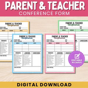 Parent-Teacher Conference Forms Bundle | Lesson Plans & School Templates for Daycare, Preschool, and Elementary