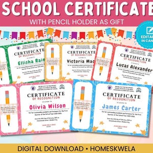 Achievement Certificate for Kids | Well Done Printable Award | School Recognition Certificate | Digital Download