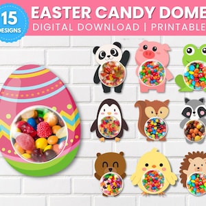Easter Candy Dome SVG Bundle: Bunny & Animal Chocolate Holders (Cricut File)