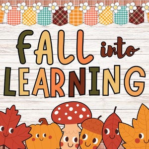 Fall Bulletin Board Kit | Cute Autumn Classroom Decor | Printable Bulletin Board Decorations for Teachers | Seasonal Fall Classroom Display