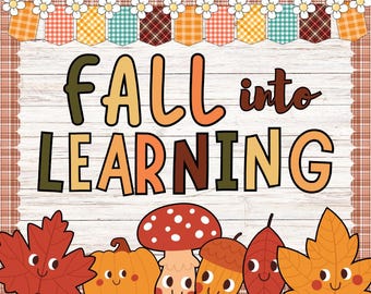 Bulletin Board Kit Herbst | Niedliches Herbst-Klassenzimmer-Dekor | Druckbare Pinnwand Dekorationen für Lehrer | Saisonaler Herbst Klassenzimmer Anzeige