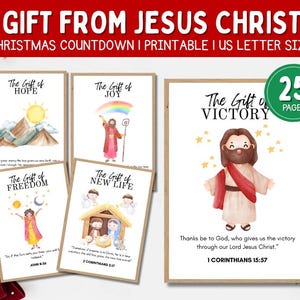 25 Gifts from Jesus Christ LDS Christmas Countdown Printable Advent Cards Christian Scripture Verses LDS Holiday Gift Set Lds Christmas Gift