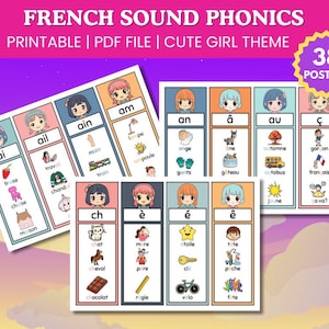 Französische Phonetik Karteikarten für Kinder | 34 lernfähige Karteikarten für das Klassenzimmer | Französische Laute lernen | Les Phonétiques en Français