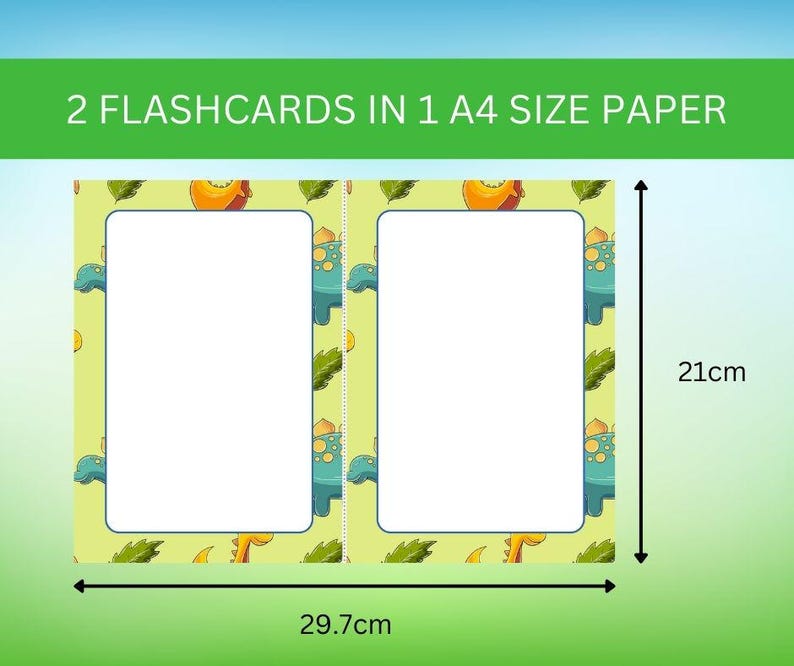 Flashcards Design 50 Editable Blank Flashcards for Kids | Customizable Design Flashcards ...