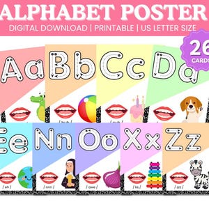 Composition Notebook Alphabet Posters | Manuscript Classroom Decor | Printable Classroom Decoration | Kindergarten | Gradeschoolers