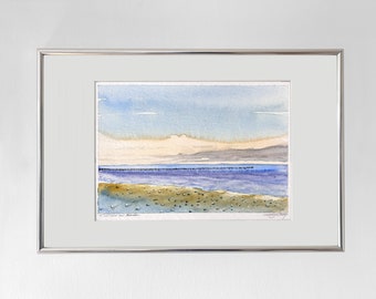 Ostsee bei Bansin I Original Aquarell auf säurefreiem Aquarellpapier I Unikat