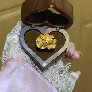 24K Pure Gold, 24K Gold Ring, Gold Peony Ring, Gold Flower Ring, Pure Gold Ring, Solid Gold Ring, Pure Gold Jewelry,Gold Wedding Ring