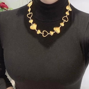 24K Pure Gold, 24K Gold Heart Necklace, Gold Heart Necklace, Pure Gold Necklace, Solid Gold Necklace, Pure Gold Jewelry, Wedding Necklace