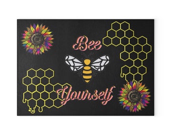 Bee Yourself Glass Cutting Board