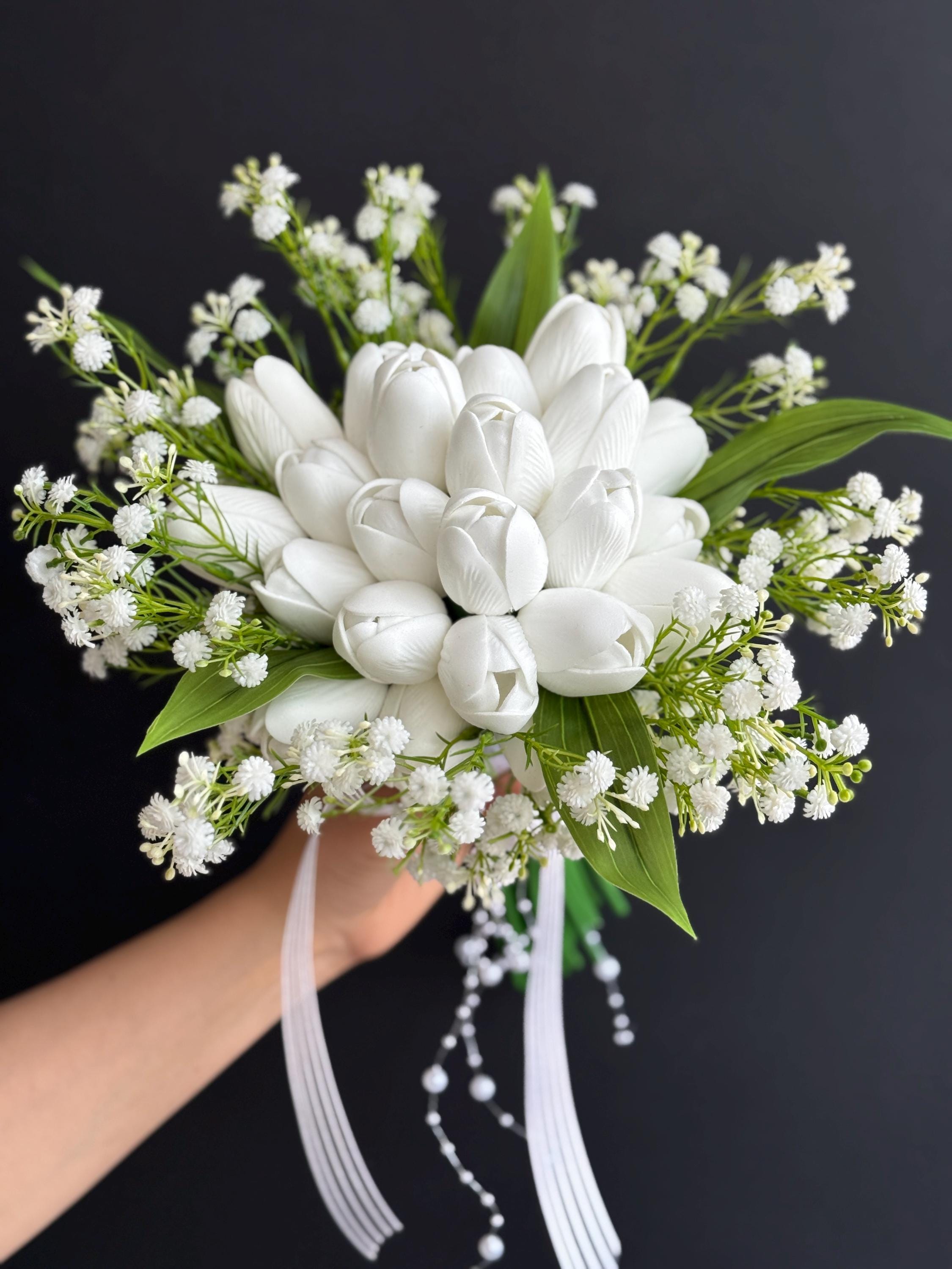 White Artificial Tulip Bouquet