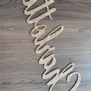Personalized LED Name Sign, Gold Acrylic Custom Name Wall Decor, Baby ...