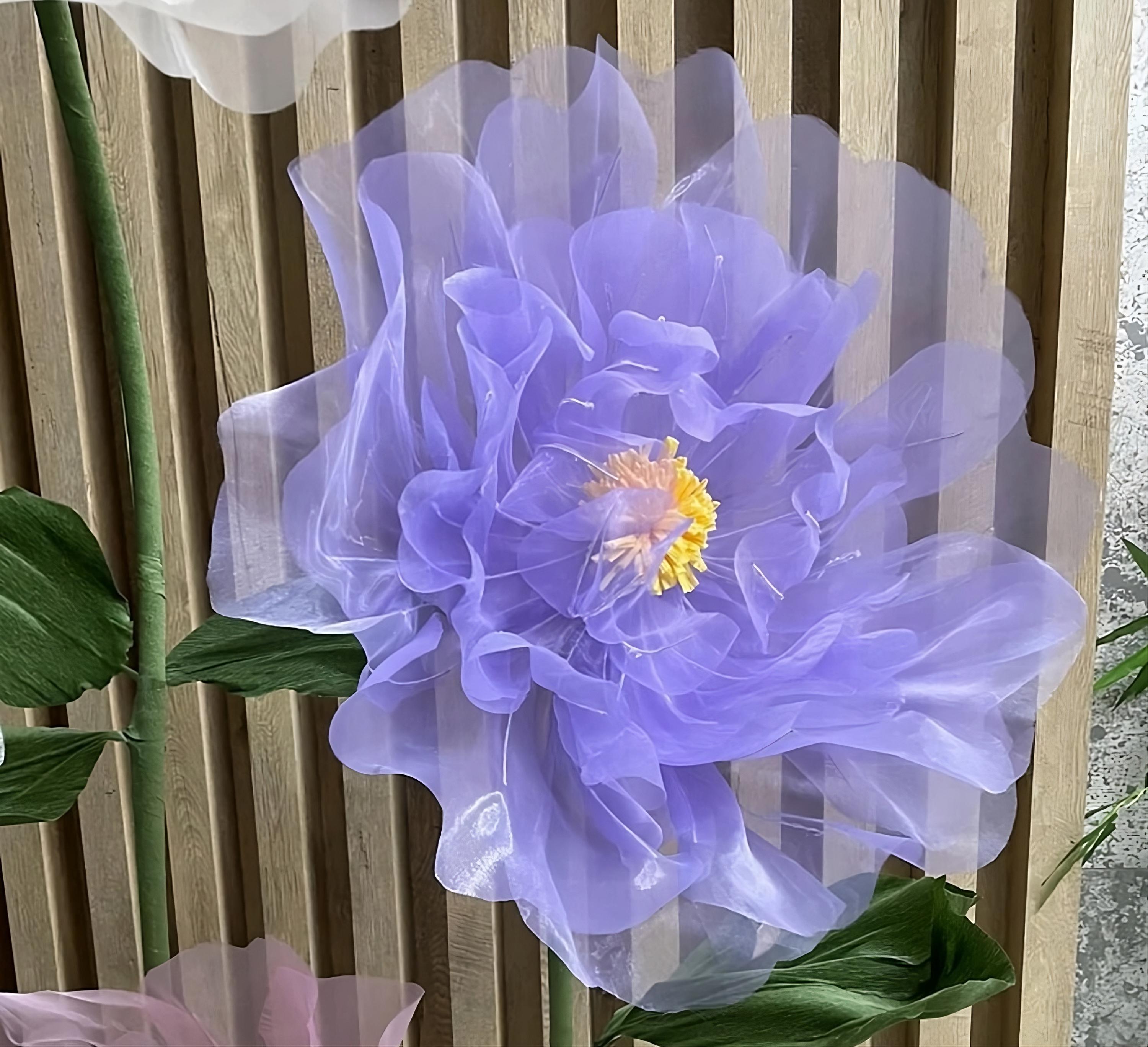 Standing Organza Large Poppy Flower, Poppies, Oversized