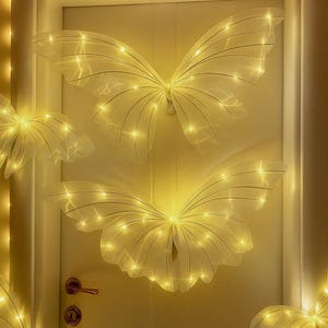 Decorazione da parete a farfalla a LED - Illuminazione romantica per la casa - Decorazioni per matrimoni e feste - Elegante ornamento per porta - Regalo di Natale