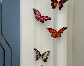 Butterfly Wall Decor, Butterfly Door Decor, 3D Butterfly Room Decor, Satin Fabric Butterfly Wall Art, Kids Room Decor, Wedding Decorations
