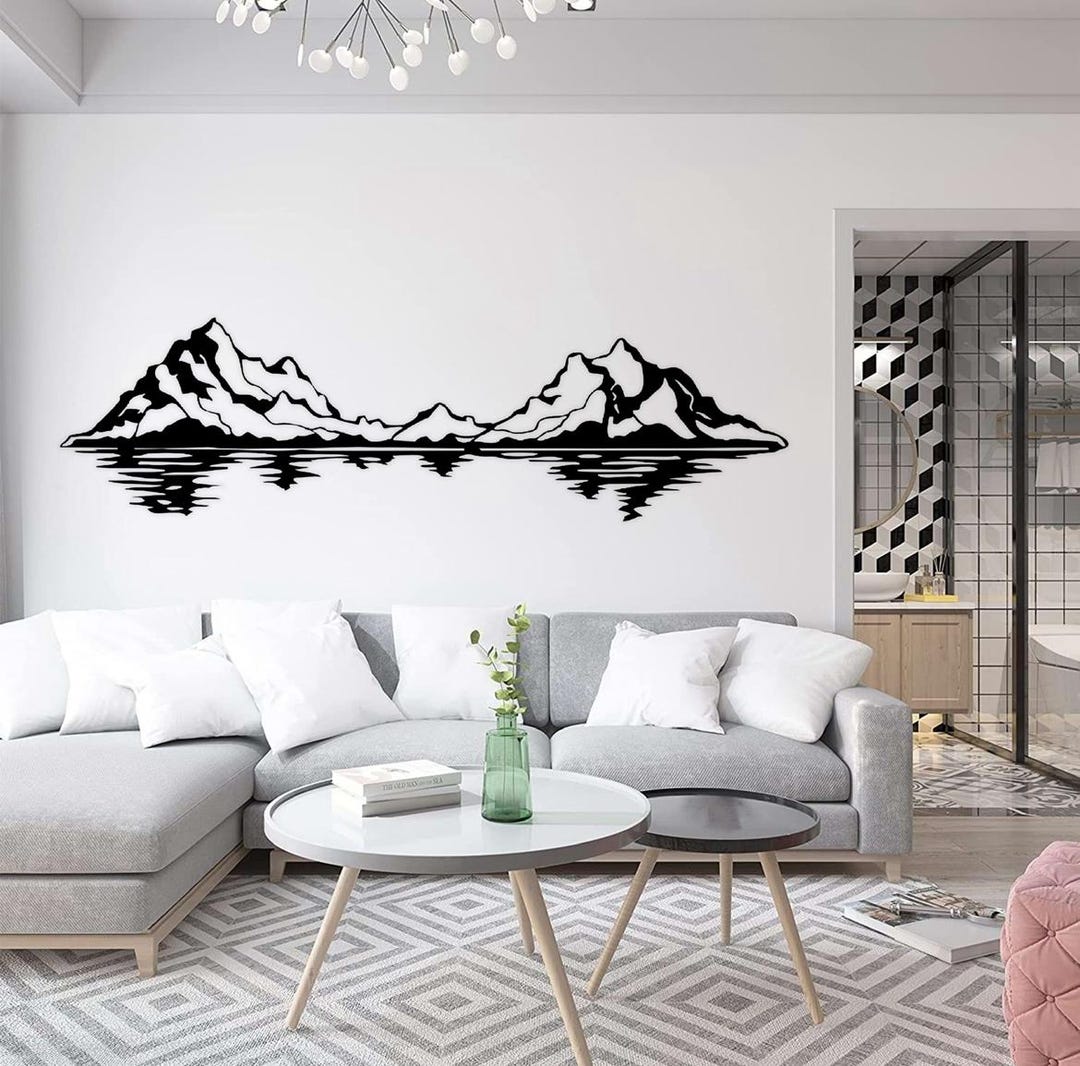 Mountain Metal Wall Art, Metal Mountain Art, Metal Wall Art, Mountain ...
