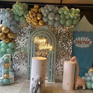 Silver Sequin Backdrop Panel 11.81”x11.81” | Sparkling Wall Decor for Birthdays, Weddings, Events, Parties & Photo Booths | Unique Gift