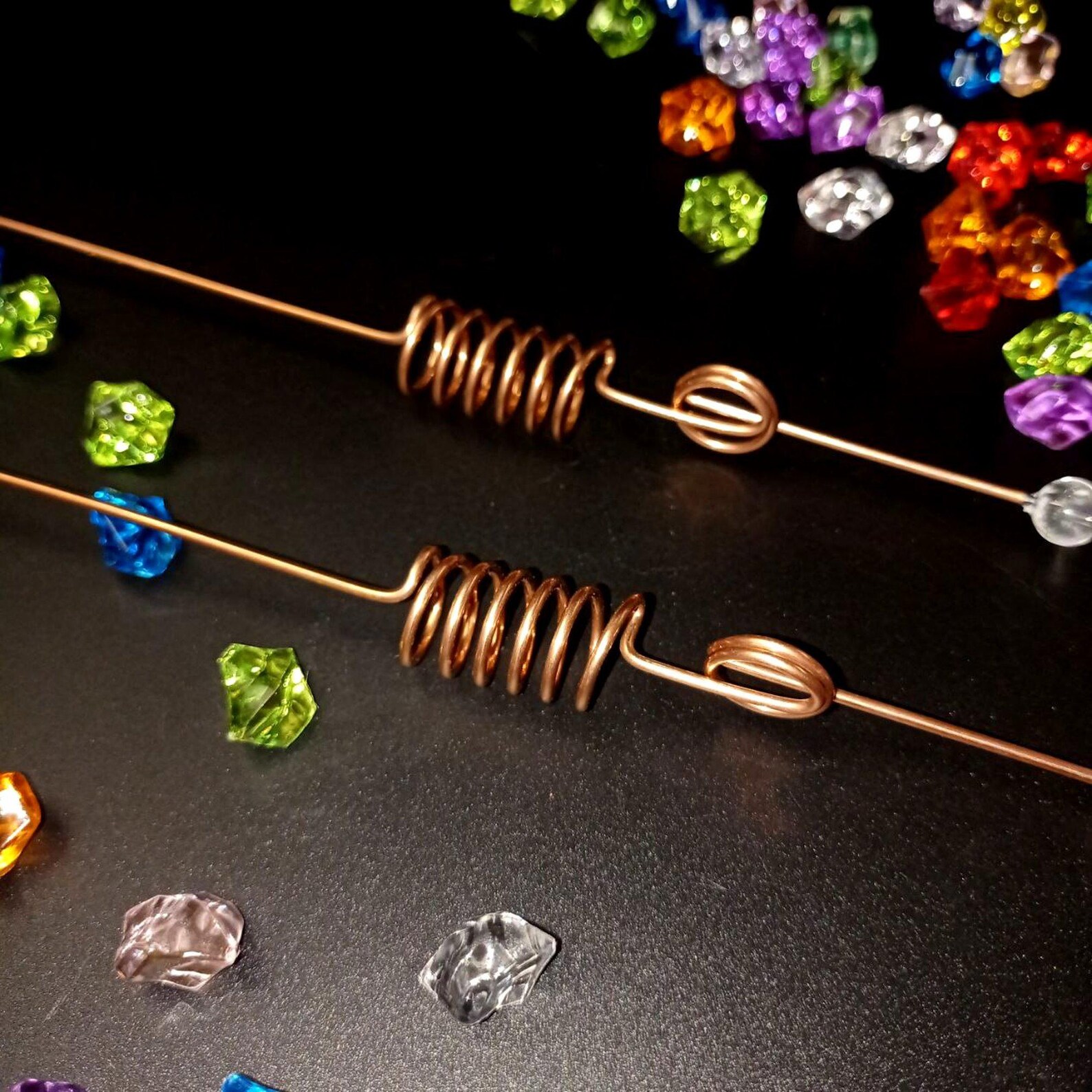 Dowsing Rods Handle Dowsing Rods Set: Copper-coated, Rock Crystal Tips, Wooden Handles - Etsy