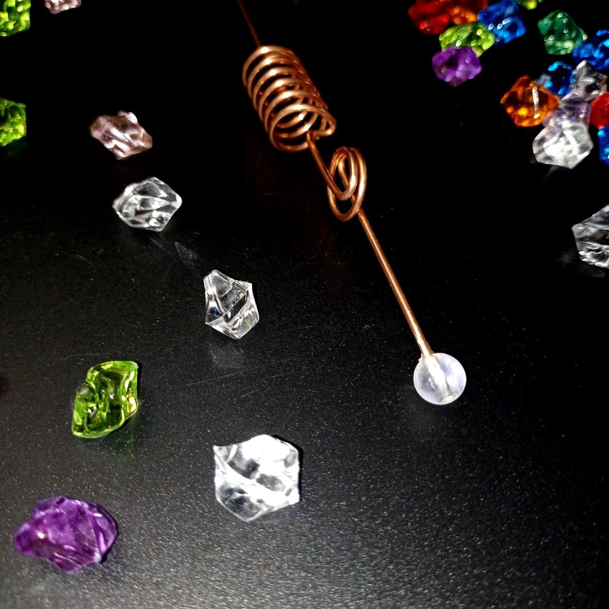 Dowsing Rocks Dowsing Rods Set: Copper-coated, Rock Crystal Tips, Wooden Handles - Etsy