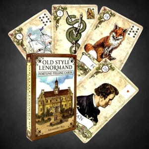 Old Style Lenormand Cards/38 cards with old images/Instructions in English/Interesting tool for fortune telling+surprise gift