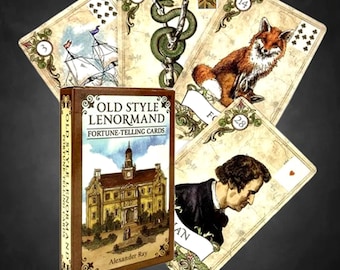 Old Style Lenormand Cards, Fortune Telling Deck (English Instructions)